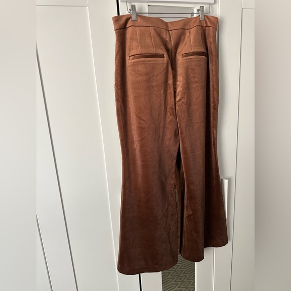 Express Copper Brown Velvet Corduroy Trousers Size 12S - Picture 4 of 5